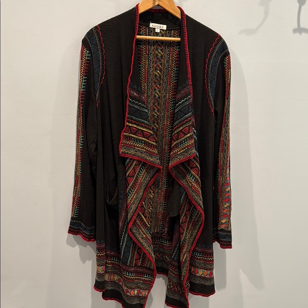 Boho Chic Multicolor Cardigan/Jacket - image 1
